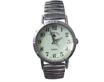 Orologio al quarzo Osirock Polo color argento con quadrante color crema e cinturino elastico, movimento giapponese.
