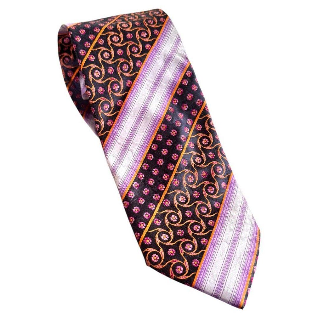 Cravate En Soie PAVONE Fabriquée En Italie - Motif Pois Bordeaux, Occasion TB