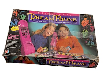 Vintage 1991 Milton Bradley Elektronisches Dream Phone Brettspiel Rosa 90er Jahre Retro Spielzeug