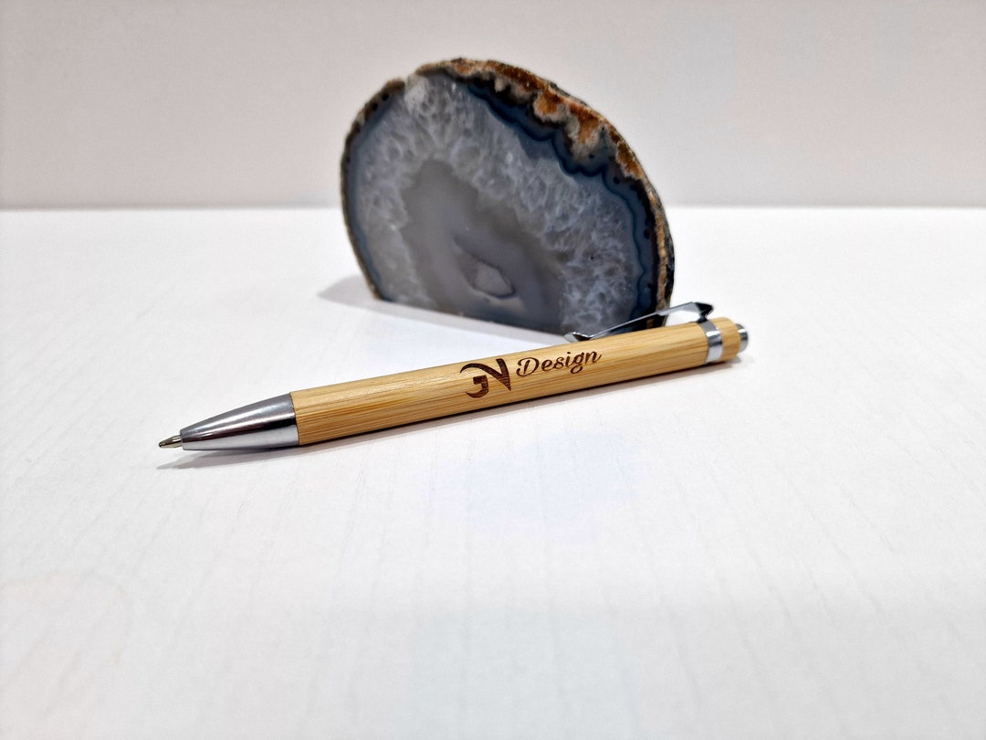 Laser Engraved Bamboo Wood Pen - Business - Gift Idea - Wedding - Party ...