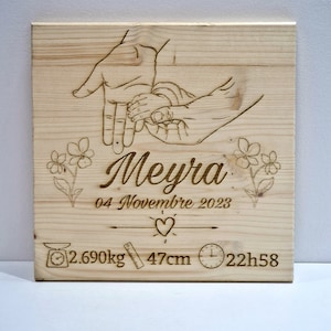 Cartaz de nascimento personalizado - mapa de nascimento - moldura de nascimento - gravação a laser em madeira maciça - presente - pirografia