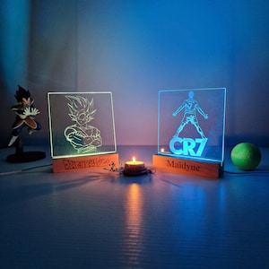Personalized night light lamp - manga - animals - video games - motorcycle - car - firefighter - football - sport - 3d - decoration
