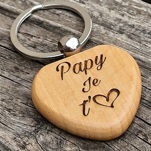 Personalized heart-shaped wooden key door, personalized gift, grandfather&#39;s day, grandpa, dad, mom, birthday, Valentine&#39;s Day