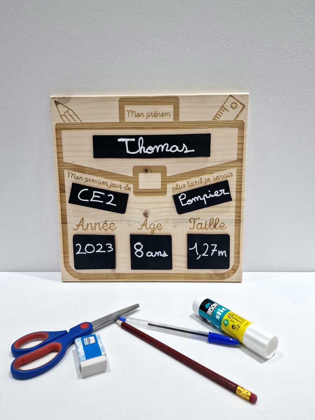 Poster Personnalisé 'Affirmation Rentrée Scolaire' - Cadeau Motivant Pour Cartable, Chambre D'enfant, Personnalisable Avec Un Prénom