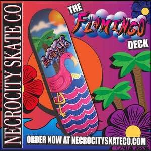 Flamingo skateboard Deck!