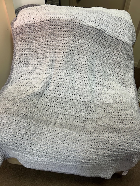 Shades of grey crochet blanket