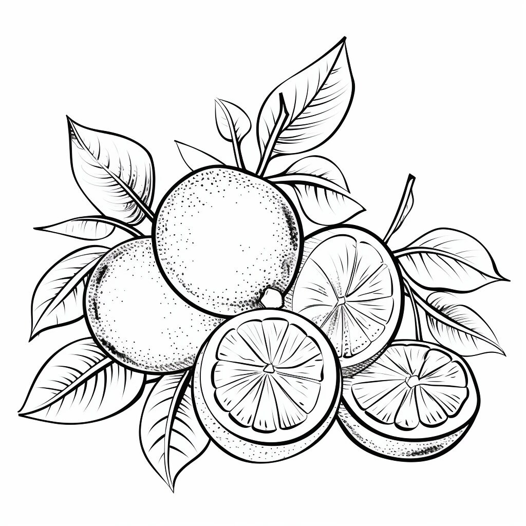 Lemon Coloring Page - Etsy