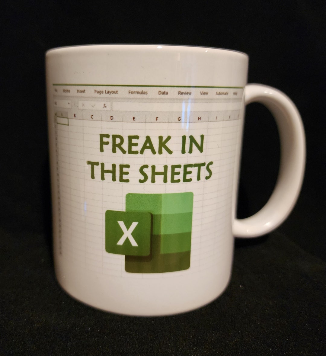 MS Excel Freak in the Sheets Coffee Mug Etsy