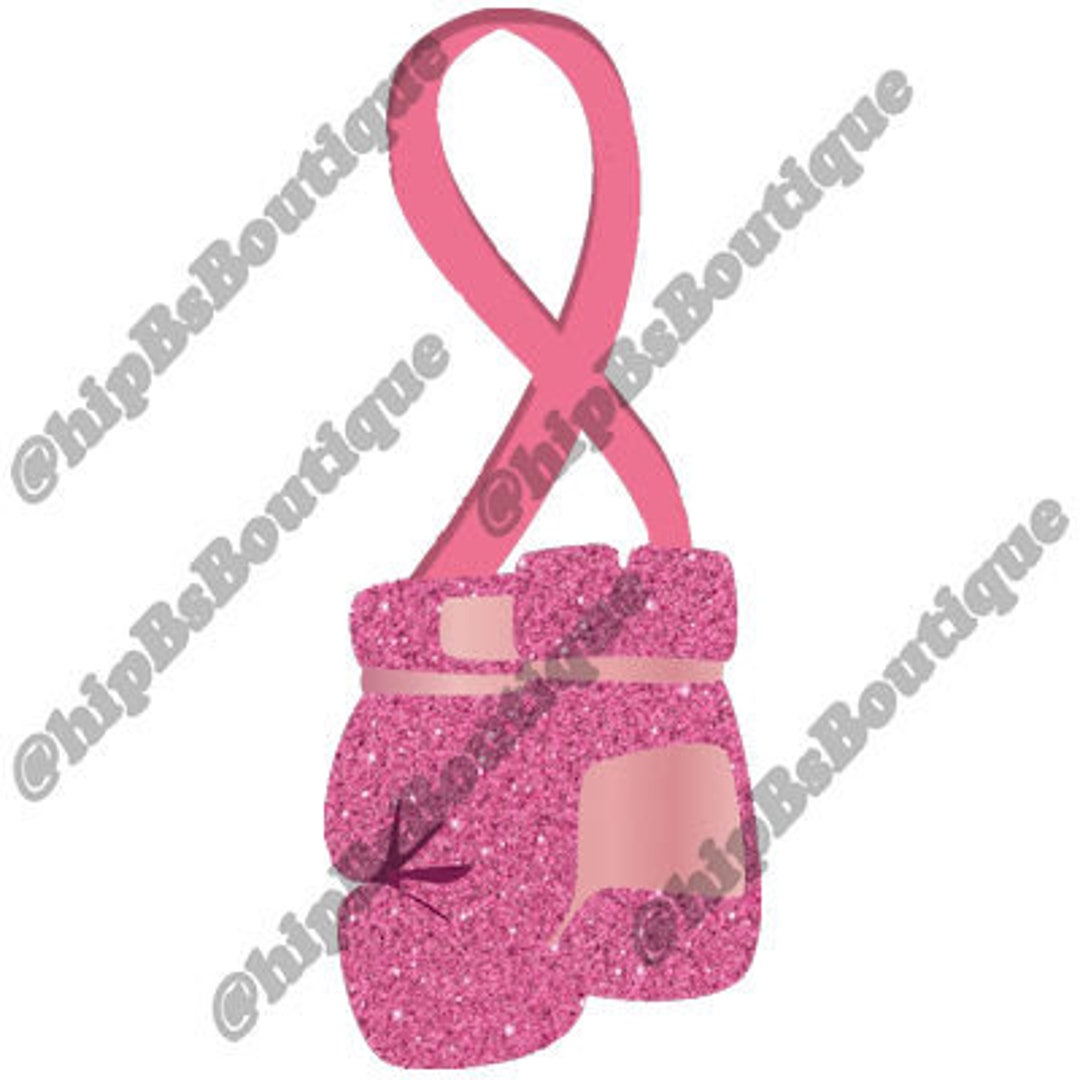 Pink Glitter Boxing Gloves With Ribbon Breast Cancer Awareness BCA October Etsy