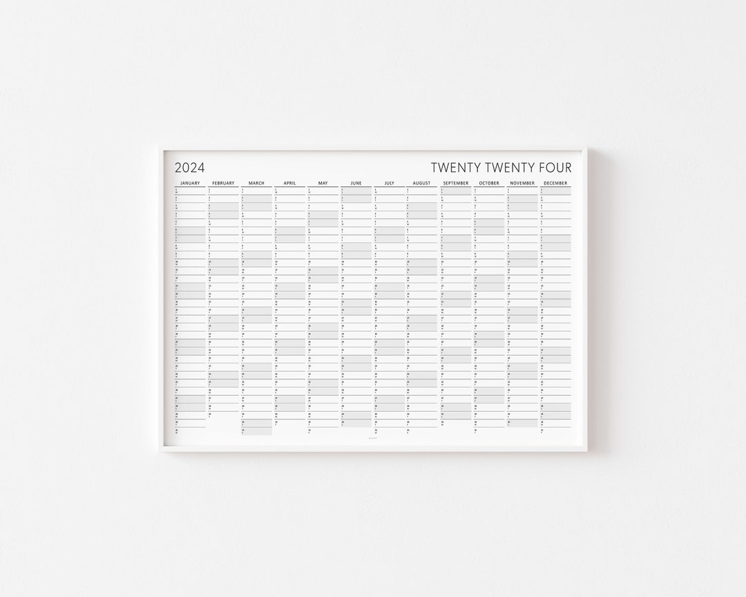 2025 Wall Planner, Minimalist Planner, Horizontal Wall Planner, Big
