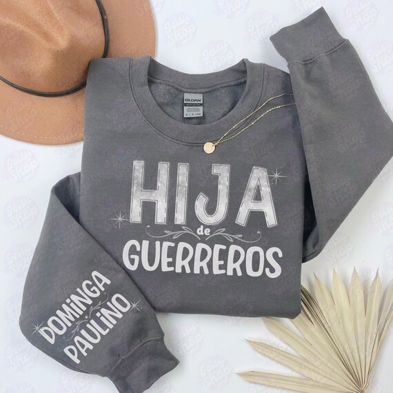 Gepersonaliseerde Spaans shirt ouders, custom hija de Guerreros