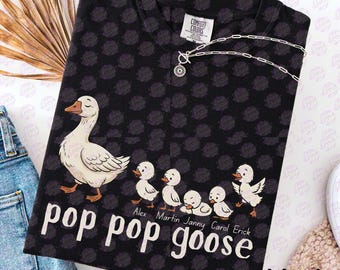 Pop Pop Goose Comfort Colors® Shirt, Father's Day Gift for Papa Grandpa Dad, Funny Cute Father Shirt
