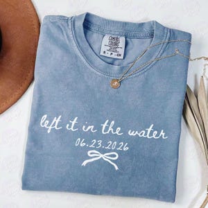 Custom Baptism Comfort Colors® Shirt, I Left it in the Water, Christian Baptism Shirt, Faith Religious Tshirt, Personalized Baptism Gift Tee
