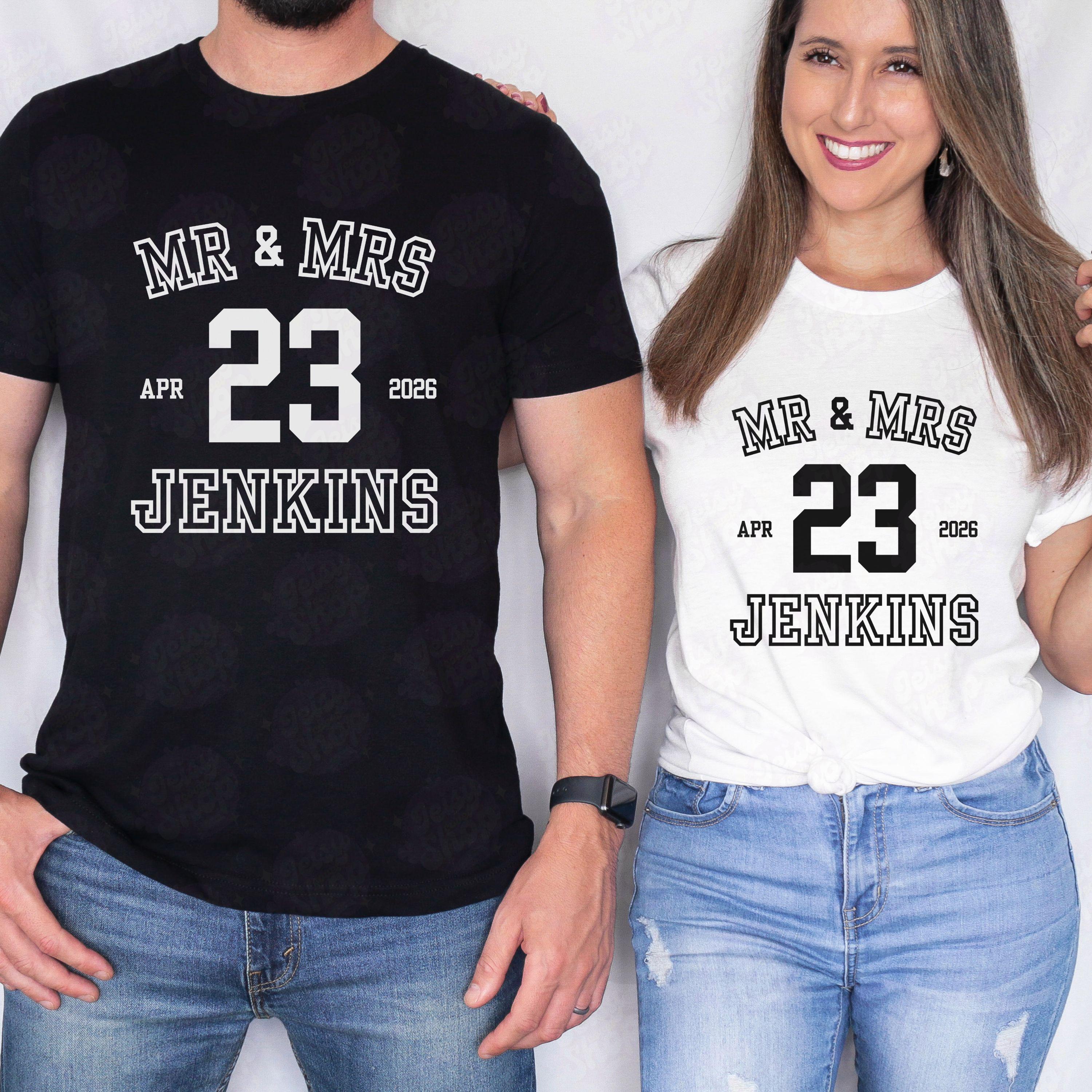 Mr and Mrs Couple Matching Shirts, Sport Team Couple Shirt, Custom