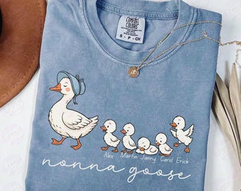 Custom Nonna Goose Comfort Colors® Shirt, Grandma tee, Mother's Day Gift, Goose Retro Gift for Nonna, Nonna Granny Grandmother Appreciation