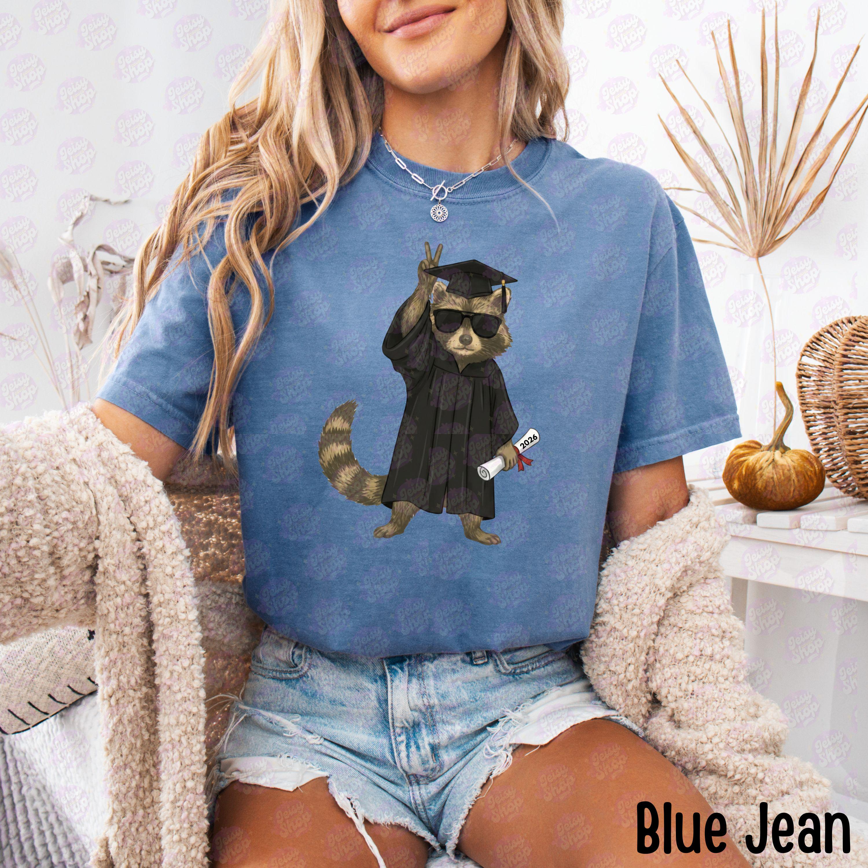 Senior Racoon Funny Raccoon Graduation Shirt, Senior Grad 2026 Tee, Funny Graduate ...