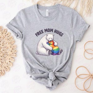 Free Mom Hugs Shirt, Rainbow LGBTQ+ Pride Month Shirt, Queer Mama Gift, Social Justice Equality Support Shirt, Pride Mother Ally Tshirt,