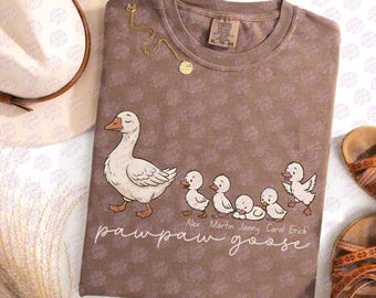 Pawpaw Goose Comfort Colors® Shirt, Father's Day Gift for Papa Grandpa Dad, Funny Cute Father Shirt