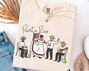 Camiseta Boricua Culture Comfort Colors®, camiseta de Puerto Rico, camiseta de herencia hispana latina, camiseta de danza folclórica puertorriqueña, camiseta caribeña
