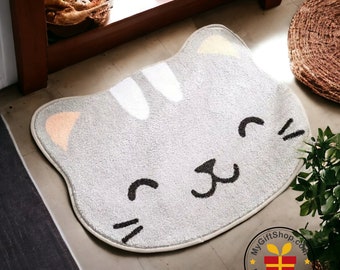 Cute Cat lover Mat Perfect DoorMat BathMat 32"x20", Valentine's Gift, Birthday Gift for Him for Her