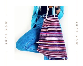 Kilim Colorful Backpack with Cord