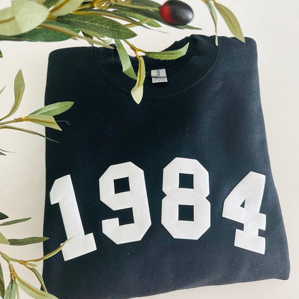 Birth Year Sweatshirt,Birthday Sweatshirt,1984 Birth Year Number Shirt,Birthday Gift for Women,Birthday Sweatshirt Gift 1987,Gıft For Her