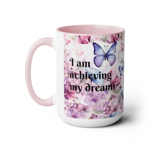 Affirmation Accent Coffee Mug 15 Oz.Two-Tone Coffee Mugs, Tea Mug, Chocolate Mug 15oz