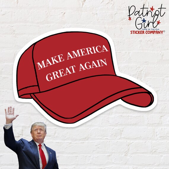 Trump Hat Sticker – Keep America Great 2020 MAGA Decal For Car, Window, Bumper 5 thumbnail image