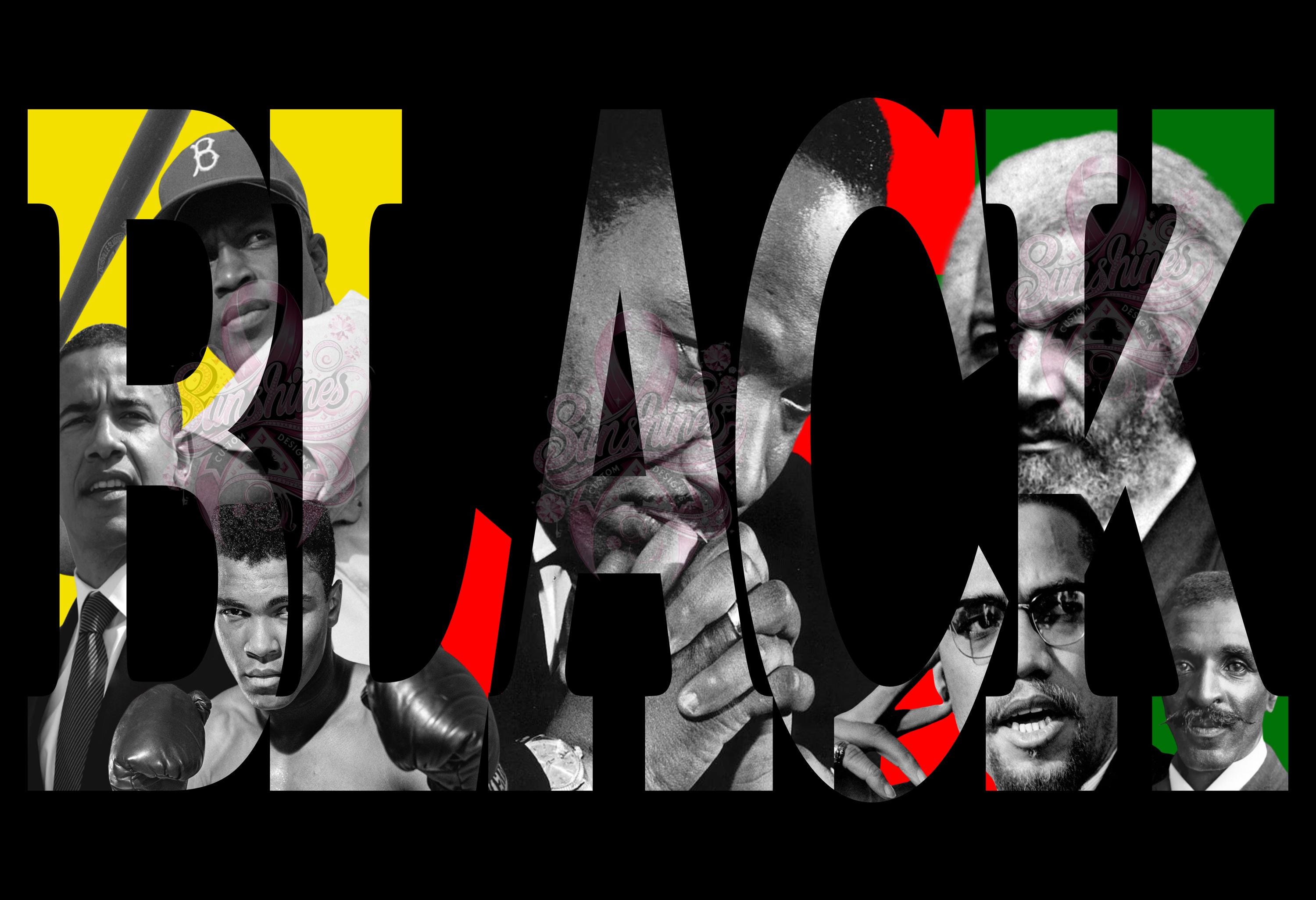 BLACK History Collage Png Filled With African American Leaders ...