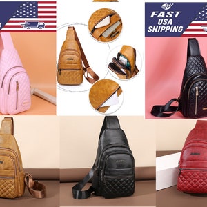 Crossbody Shoulder Messenger Bag pu Leather Chest Shoulder Messenger Bags