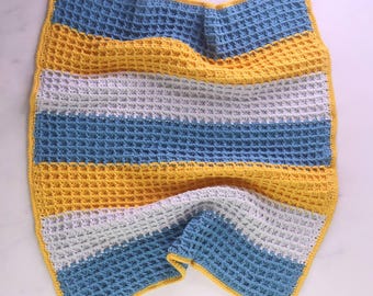 Waffle Crochet Blanket Pattern, Easy Crochet Blanket Pattern, Beginners Blanket Crochet Pattern, Waffle Stitch Blanket | PDF DOWNLOAD