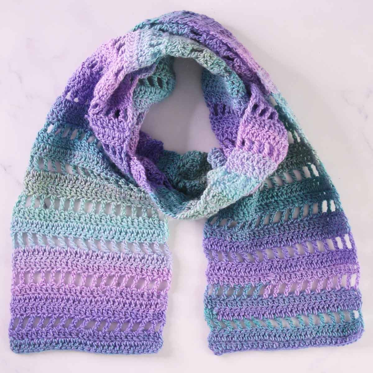 マフラー・ストール mellotory 100% Cashmere Crochet Shawl Muffler (Sky Blue) CASHMERE 100%] カシミアショールマフラー (SKY BLUE