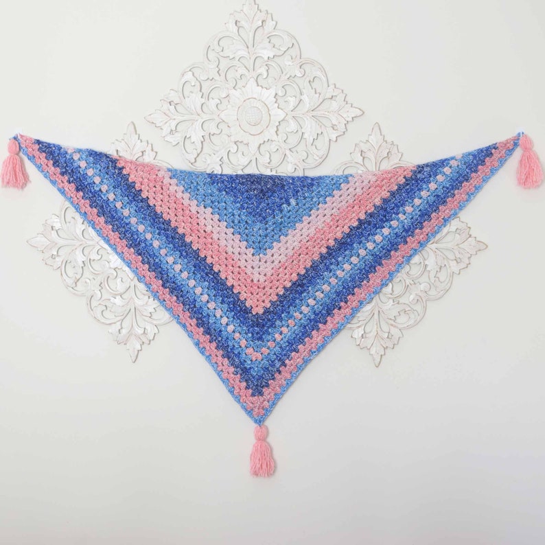 Triangle Crochet Scarf Pattern, Easy Wrap Scarf Crochet Pattern ...