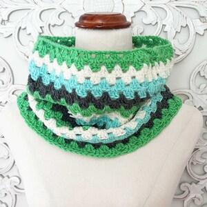 Crochet Scarf Pattern, Easy Cowl Crochet Pattern, Infinity Scarf Crochet, Beginner, Easy | Granny Stitch Cowl Pattern | PDF DOWNLOAD