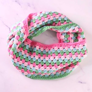 Crochet Infinity Scarf Pattern, Easy Cowl Crochet Pattern, Beginner, Easy | Granny Stitch Infinity Scarf Pattern | PDF DOWNLOAD