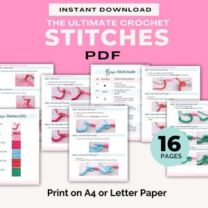 Crochet Reference Sheets, Crochet Cheat Sheets, Crochet Stitches Guide, Basic Crochet Stitch Guides, Printable Crochet | PDF DOWNLOAD