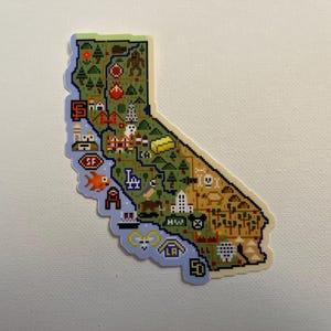 Sticker carte de la Californie