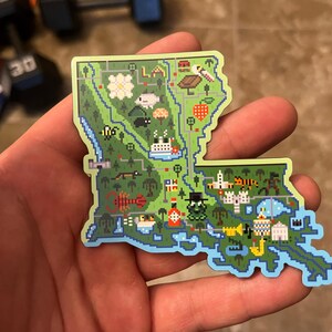 Louisiana Pixel Magnet
