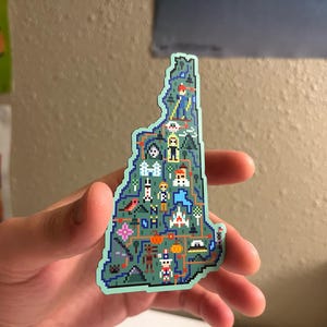 New Hampshire Pixel Magnet