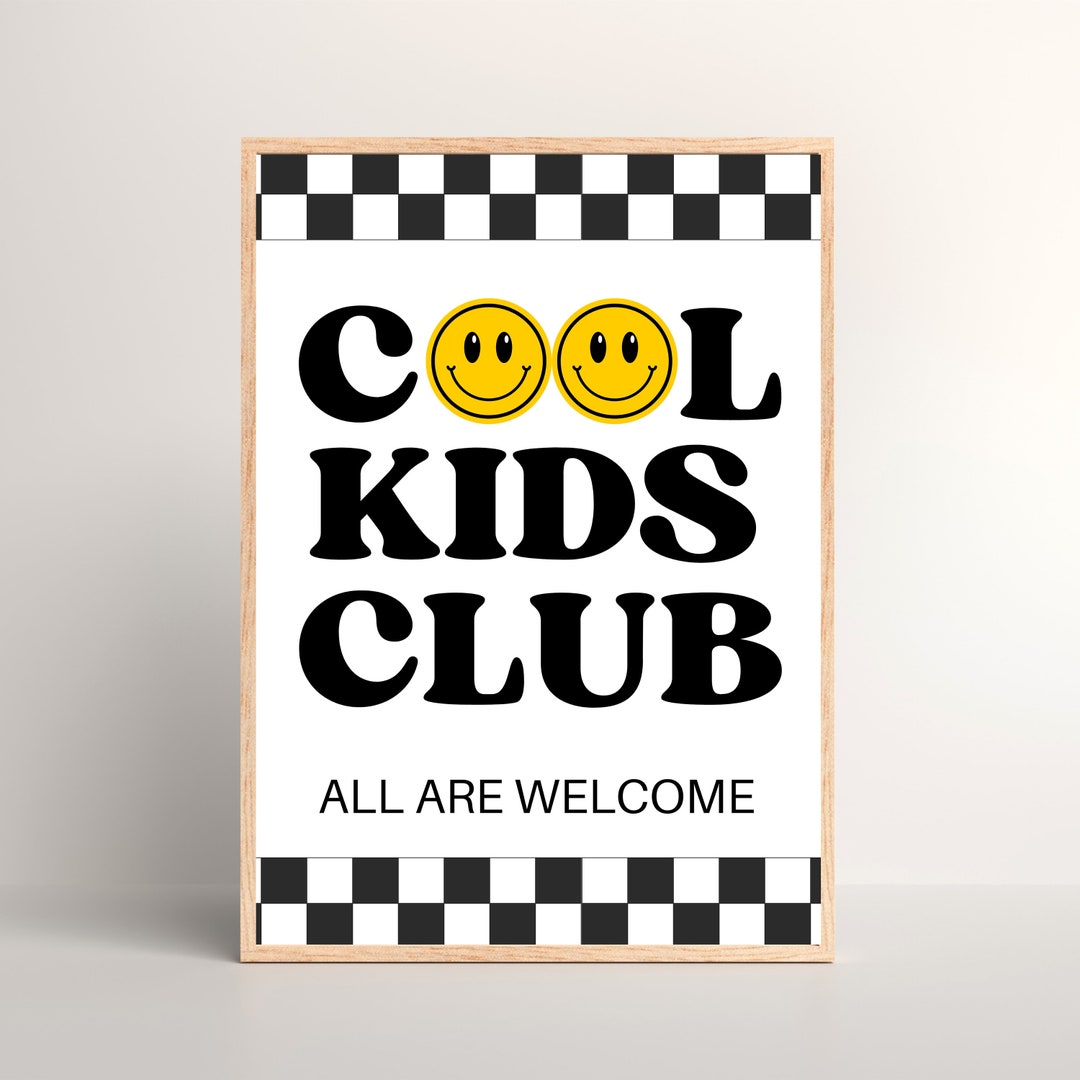 Cool Kids Club Sign, Playroom Decor, Boys Playroom Sign, Playroom ...
