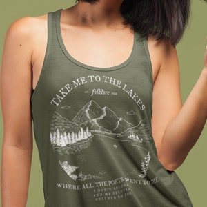 Take Me To The Lakes Where All The Poets Went To Die Folklore Women&#39;s Ideal Racerback Tank