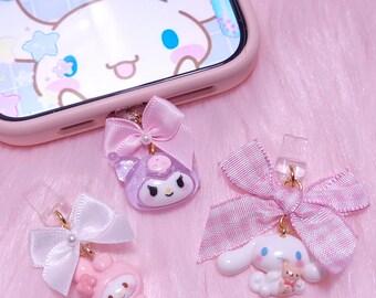 Charm pour téléphone mignon, chargeur pour Samsung Flip 5, accessoires porte-clés pour iPhone 14 15 Kawaii| Kindle, iPad, tablette | Bouchon anti-poussière, 3DS 2DS