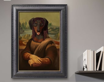 Custom Pet Portrait: Mona Lisa Renaissance Style, Animal Memorial Art