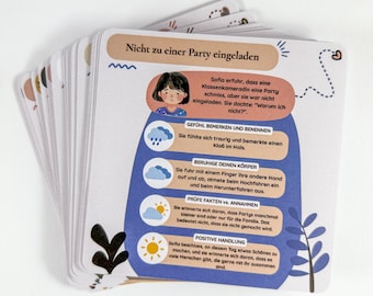 Emotionsregulation für Kinder | SEL Kartenset mit Coping Skills für starke Gefühle, Eltern, Therapie & Beratung