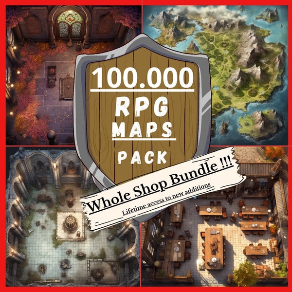 100.000 Battlemaps DnD Maps Bundle Dungeons and Dragons Battlemap regalo dnd per regalo Dungeon Master regalo dnd Dnd terreno stampabile piastrella dnd