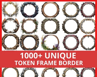 1000 dnd Token Border Frame Pack, RPG-Token, Dungeon Master, RPG-Geschenke, RPG-Charakterbogen, Adventure Journal, dnd-Charakterbogen