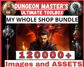 Dungeon Master's Toolkit: 120000 Dokumente, d&ndnd Map, d&ndndnd** Terrain, dnd> Waste, dnd> Charakter Illustrationen, d&ndnd Tokens,