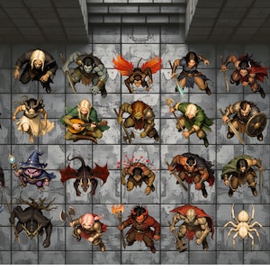 4500 Top-down Fantasy Tokens, Overhead Creature Art for Dnd Games, Game ...