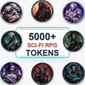 5000 Sci-Fi Token Pack – Digital Circular Futuristic Tokens, Virtual Tabletop,Roll20 and Founcdryvtt compatible image 10