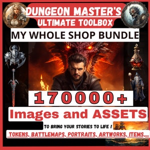 Dungeon Master's Toolkit: 170000 Assets , dnd Map,dnd terrain, dnd battlemaps, rpg Items, dnd Tokens, Character Illustrations, Terrain,